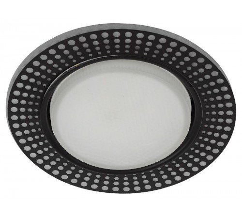 Светильник точечный встраиваемый DK LD29 WH/BK декор cо светодиодной подсветкой GX53, белый/черный  Б0037387  ЭРА