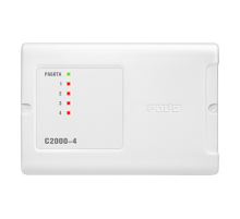 Прибор приемно-контрольный, 4 шлефа, 2 реле, вход Touch Memory  С2000-4  Болид