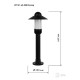 Садово-парковый светильник НТУ 01-60-008 Поллар 1121 черный напольный  Б0057494  ЭРА