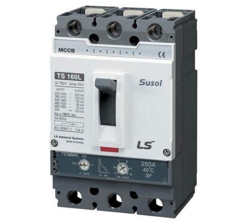 Автоматический выключатель TS160N (50kA) ATU 160A 3P3T  0105025800  Lsis