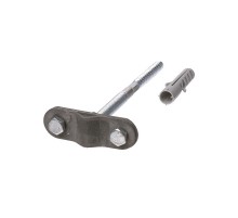 Держатель фасадный для прута 6-10 мм длина 250 мм, дюбель, стальной зажим, термодиффузия   SQ2402-3115  TDM