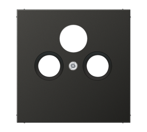 Крышка для SAT-TV-FM-розеток, фиксация винтом; металл; антрацит; Aluminium  AL2990SATAN  Jung