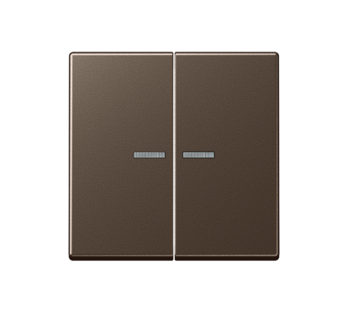 Двойная клавиша с окошками для балансирных механизмов выключателей (кнопок), в комплекте с AS90-5HP (крепежный элемент), возможно IP44; дюропласт; мок