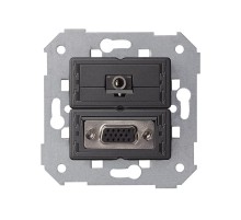 Simon 75 Механизм Коннектор VGA HD15, мама + мини-джек 3,5мм, S82, S82N, 82 Detail  7500091-039  Simon