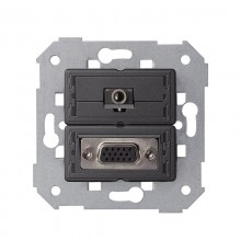 Simon 75 Механизм Коннектор VGA HD15, мама + мини-джек 3,5мм, S82, S82N, 82 Detail  7500091-039  Simon