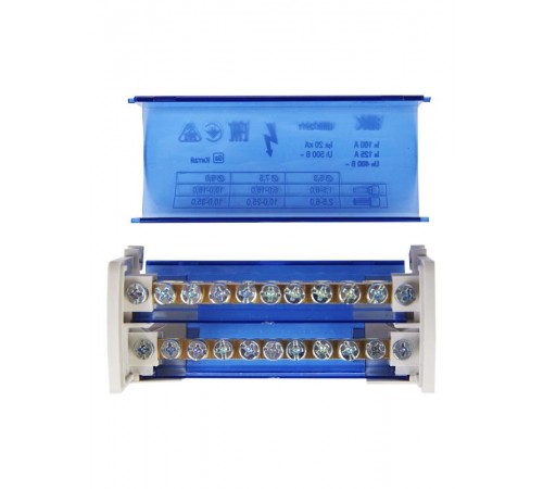 Шины на DIN-рейку в корпусе (кросс-модуль) L+PEN 2х11  YND10-2-11-050  IEK