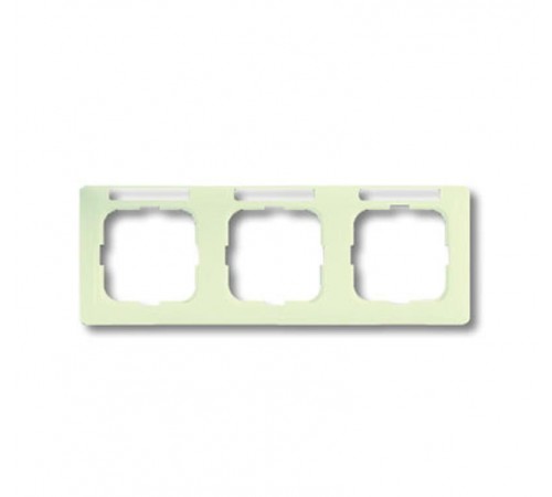 Рамка 3-постовая, горизонтальная, с полем для надписи, серия Busch-Duro 2000 SI linear, цвет слоновая кость  1754-0-4097   2CKA001754A4097  ABB