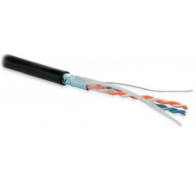 Кабель витая пара FUTP2-C5-S24-OUT-PE-BK-500 (500м) F/UTP,кат.5,2п.(24AWG),одн.(solid),экр.-ф.,внеш.,PE,-40°C-+60°C,черн.  236275  Hyperline