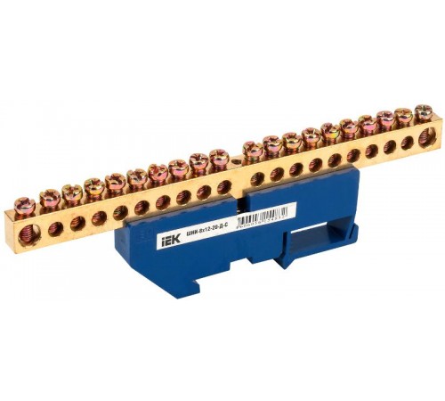 Шина N ноль на DIN-изоляторе ШНИ-8х12-20-Д-С  YNN10-812-20D-K07  IEK