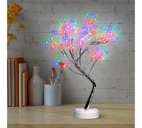 Светодиодная новогодняя фигура Дерево c самоцветами ЕGNID - 36MC 36 microLED, 3АА, IP20  Б0056009  ЭРА