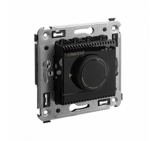 Термостат для теплых полов в стену, "Avanti", "Черный квадрат"  4402163  DKC