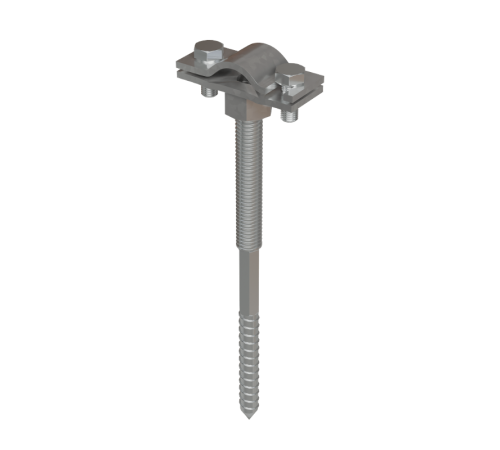 Держатель для прутка D6-10 мм вкручиваемый со шпилькой М8 L120 мм TD  DPV-SM8-120-D6-10 TD  КМ - профиль