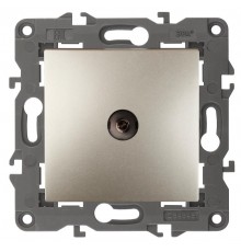 14-3102-04 Розетка TV проходная, IP20, Эра Elegance, шампань  Б0034299  ЭРА