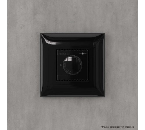 Термостат для теплых полов в стену, "Avanti", "Черный квадрат"  4402163  DKC