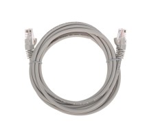 Патч-корд U/UTP, CAT 5e, RJ45-RJ45, 26AWG, LSZH, серый, 3м REXANT  02-0100-3  REXANT