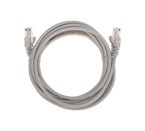 Патч-корд U/UTP, CAT 5e, RJ45-RJ45, 26AWG, LSZH, серый, 3м REXANT  02-0100-3  REXANT