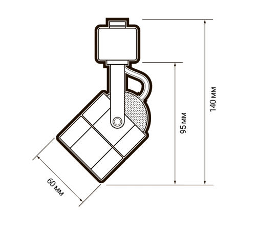 Светильник трековый под лампу PTR 25 GU10 WH (белый) 230V IP20  .5037953  Jazzway