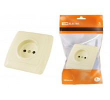 Розетка 2П 10А 250В сл. кость "Онега"   SQ1805-0044  TDM