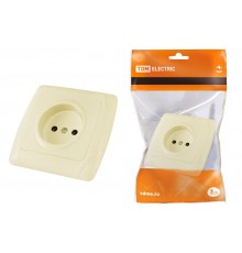 Розетка 2П 10А 250В сл. кость "Онега"   SQ1805-0044  TDM