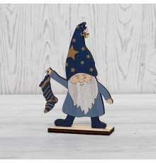 Деревянная фигурка Гном с носком 15х4х17 см  504-009  NEON-NIGHT