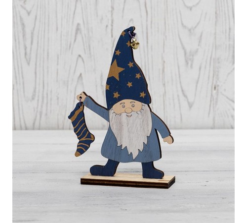 Деревянная фигурка Гном с носком 15х4х17 см  504-009  NEON-NIGHT