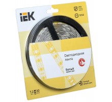Лента светодиодная LSR-5050WW30 7,2Вт 12В 3000К IP20 5м  LSR2-1-030-20-1-05  IEK