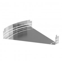 Угол горизонтальный изменяемый 0-45 градусов Стандарт INOX (AISI 304) 600х100  PR16.3604  Промрукав