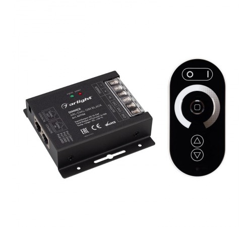 Диммер ARL-OVAL-DIM Black (12-24V, 3x10A, ПДУ Овал, RF, RJ45) (Arlight, IP20 Металл, 3 года)  027156  Arlight