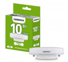 Лампа светодиодная T80 таблетка 10Вт 230В 4000К GX53   LL-T80-10-230-40-GX53-G  GENERICA