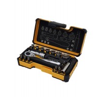 Набор бит SL/PH/SQ и метрических головок с мини трещоткой в кейсе, 18 шт  05771856  Felo
