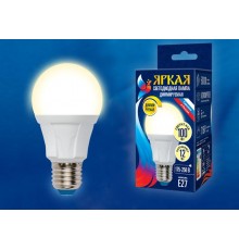 Лампа светодиодная LED-A60 12W/3000K/E27/FR/DIM PLP01WH LED, димм.. "груша", мат, серия Яркая, пр-во Россия, 3000К .  UL-00004290  Uniel