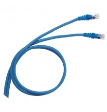 Коммутационный шнур RJ 45 - категория 6 - F/UTP - PVC - экранированный - 5 м - голубой  051765  Legrand