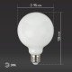 Лампа светодиодная F-LED G95-12w-827-E27 OPAL (филамент, шар опал, 12Вт, тепл, E27)  Б0047036  ЭРА