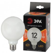 Лампа светодиодная F-LED G95-12w-827-E27 OPAL (филамент, шар опал, 12Вт, тепл, E27)  Б0047036  ЭРА