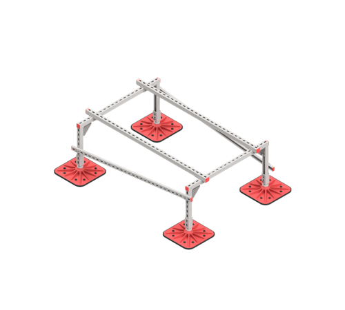 Опорная конструкция для установки оборудования TECHNORAPTOR FOOT 1000х1500 HD  KM-TR-F-SSEI-1000-1500 HD  КМ - профиль