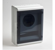 Корпус тусо ЩК о/п на 12 мод.с двер.370х275х135мм(Прозрач.крышка)  69031П  Рувинил