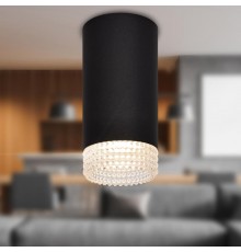 Светильник накладной настенно-потолочный спот OL40 BK/CL MR16 GU10 IP20 черный, прозрачный  Б0058479  ЭРА