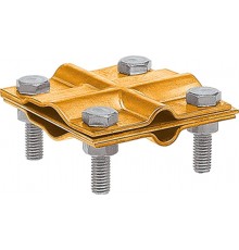 Зажим заземления полоса/пруток - полоса/пруток крестообразный, латунь90530-2Ezetek