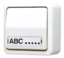 Выключатель 10 AX 250 V ~ для накладного монтажа, с полем для надписи; белый  606ANAWW  Jung