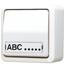 Выключатель 10 AX 250 V ~ для накладного монтажа, с полем для надписи; белый  606ANAWW  Jung
