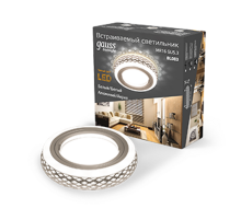 Светильник точечный встраиваемый Backlight BL083 Кругл. Белый/Белый, Gu5.3, 3W, LED 3000K  BL083  Gauss