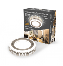 Светильник точечный встраиваемый Backlight BL083 Кругл. Белый/Белый, Gu5.3, 3W, LED 3000K  BL083  Gauss