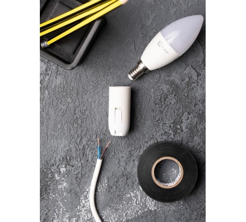 Патрон подвесной термостойкий пластик Е14 белый PROxima  LHP-E14-s  EKF