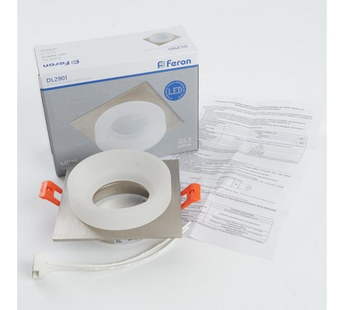 Светильник встраиваемый DL2901 потолочный MR16 G5.3 хром  41140  Feron