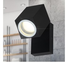 Декоративная подсветка WL37 BK MR16/GU10, черный, для интерьера, фасадов зданий  Б0054408  ЭРА