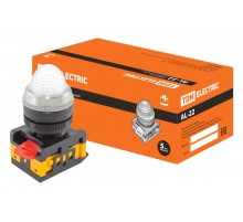 Лампа AL-22 сигнальная d22мм белый неон/230В цилиндр   SQ0702-0033  TDM