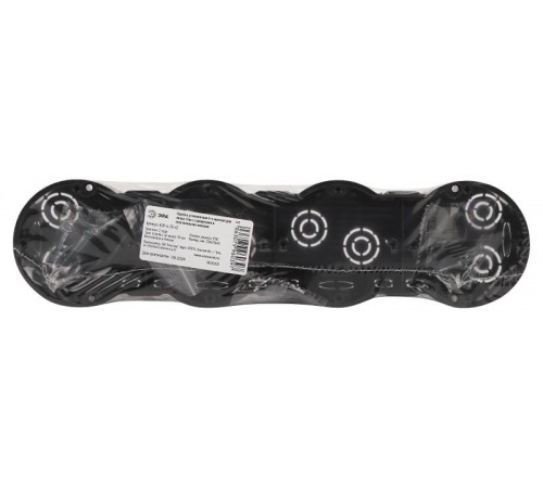 Коробка установочная ЭРА KUP-4-70-45 черная 4х местная 283х70х45мм для полых стен саморезы пластиковые лапки IP30   Б0064951  ЭРА