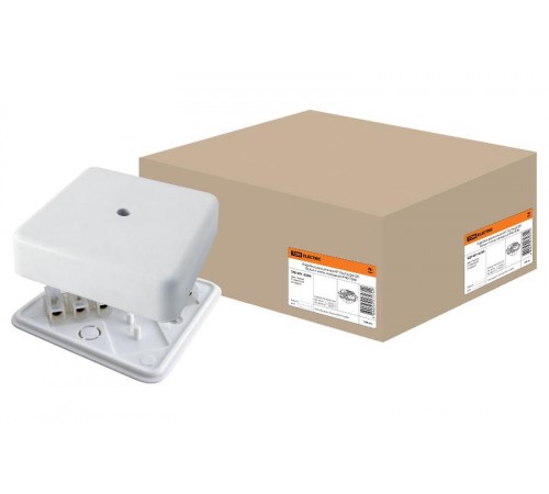 Коробка распределительная КР 75х75х20 о/п с клем. колодкой белая IP40  SQ1401-0204  TDM