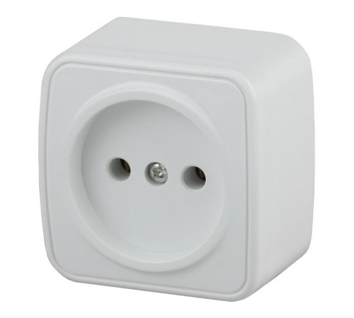 3-201-01 Intro Розетка 2P, 16А-250В, IP20, ОУ, Polo, белый  Б0036097  Intro