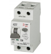 АВДТ 6кА  PRO D326E2C50АC100P АД-32 электронное 1P+N C50 100мА тип АC защита 270В   Б0059121  ЭРА